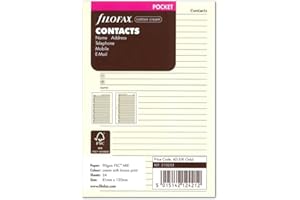 ‎FILOFAX Filofax 210253 Pocket Kontakte Adressbuch, Englisch, cotton cream