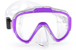 Zeligerstar Taucherbrille Kinder, 180°Panorama Gehärtetes Sicherheitsglas Anti-Beschlag Professionelle Schnorchelmaske für Erwachsene, mit Verstellbarem Silikonband für Schwimmen und Schnorcheln