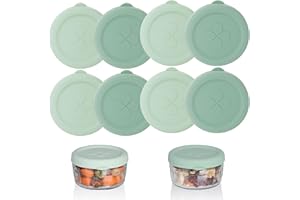 YUECDA 4 pack for Gü PotsSilicone Sealing Lids Lid Compatible with Gu Puds Cheesecake Jars reusable lids for gu pot lids for gu pots for gu jar (Jars not included)