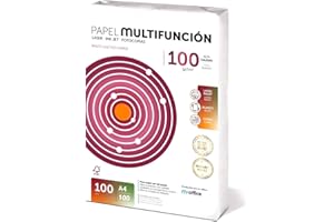 Folios A4 100gr 100 hojas, Papel Multiusos Impresora, Folios para Impresoras Laser y de Inyección, Fotocopiadora, Fax, Para uso Oficina, Material Escolar, Paquete folios. m-office (100 hojas,100gr)