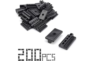 YFaith 200 Stück WPC Clips, 6 mm Terrassendielen Befestigung Unsichtbar, Dielen T-clips, Abstandshalter Terrassendielen, Kunststoff Befestigungsclips für WPC/BPC Böden, Balkone, Gärten