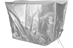 Fdit Cubierta de Aire Acondicionado de Ventana para Exteriores, Cubierta de Unidad, Cubierta Protectora Impermeable Transpirable para Muebles Centrales para Patio Exterior (86x35x60cm