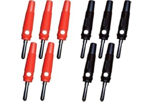 ATEC BY CARBONI CHRISTIAN ATEC - Kit Connettori per Pannello Laboratorio di Elettronica - Jack a Banana 4mm (Maschio) e Boccole per Jack a Banana 4mm (Femmina) (Kit 1)