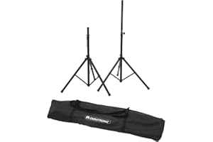 Omnitronic Boxenhochständer MOVE MK2 Set | 2 Boxenhochständer, ausfahrbar bis 185 cm, bis 18 kg belastbar + Tasche | Standfester Boxenhochständer für den mobilen Einsatz
