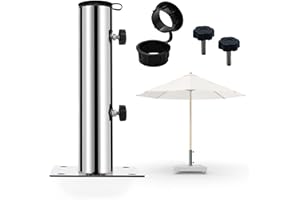 osoltus Stainless Steel Standpipe | Umbrella Stand for Granite/Concrete Base 41-51 mm | 4 Holes