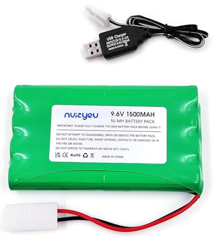 Batteria 2400mah 6v Batteria RC SHAWOROCE 2400mAh 6V NI-MH - Per Auto Telecomandate Ricaricabile Usb - Foto 2