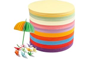 ANICY Set di 500 biglietti da moderazione, 15 cm, rotondi, 10 colori, set di carte colorate per insegnanti, per ufficio, scuola, presentazione e presentazione