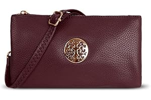 HIPSTER FASHION DESTINATION Women's Small Clutch, Cross Body, Shoulder Bag with Wristlet and Long Adjustable Shoulder Strap