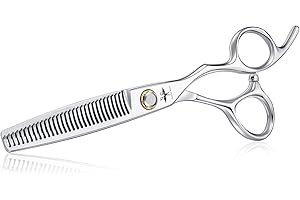 PURPLEBIRD Hairdressing 6 Inch Hair Thinning Scissors - Professional Barber Trimming and Texturizing Shears for Men, Women and Kids - Hair Blending With Ball Bearing Tension System