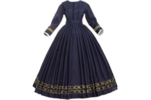 GRACEART Damski średniowieczny wiktoriański kostium w stylu vintage z lat 60. XX wieku z krynoliną