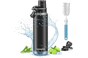 OUTDOUSE PRO Borraccia Termica, Borraccia in Acciaio Inox- 532 ml, 710 ml, 946 ml, con revestimiento cerámico esmaltado, botella isotérmica para deportes al aire libre, diseño a prueba de fugas (710 ml)