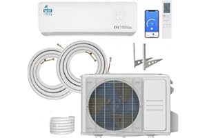 GENERIC 18000 BTU Air Conditioner Wall Split Wi Fi 5 In 1 Air Cooler Heater Dehumidifier Air Purifier Fan With Heat Pump Remote Control 5.1 kW A++ Rating 2 Pipes and Installation Kit Included