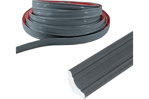 WanderGo Moldura de PVC, zócalo flexible para techos, azulejos de plástico, tira de borde de encimera para pared, techo, armario, encimera, bordes y esquinas (12 x 9 mm-2,5 m)