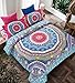 Produktbild Imperial Rooms Bettwäsche-Set, Bettdeckenbezug und zwei Kissenbezüge, Superweiche T300-Polyester-Baumwoll-Mischung – Bohemian-Stil, Marokkanisches Design, Boho-Motiv, exotisches, ethnisches Design, Storm, Doppelbett