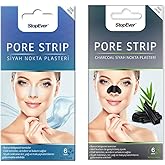 StopEver Pore Strip Siyah Nokta Bandı &ndash; 2'li Paket (Charcoal + Tea Tree) | Siyah Nokta Karşıtı | G&ouml;zenek Temizleyici | Aktif 