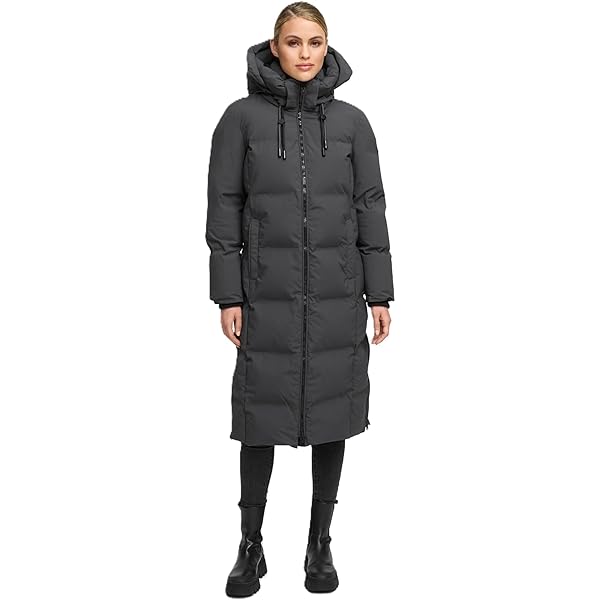 MARIKOO Dames winterjas (XS-6XL) - gewatteerd, afneembare capuchon, 6