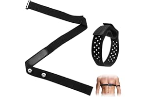 BORISCA Ajustable Cinta Pulsometro Banda Pectoral con Brazalete Pulsometro, Banda Frecuencia Cardiaca para Bluetooth Ant+ Compatible con Garmin, Wahoo, Polar H9 H10, Coospo, Magene, etc