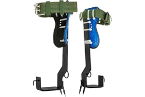 AANGEEBONE Crampones, equipo de escalada de árboles, juego de picos de escalada de árboles, con correa para el pie + correa para el tobillo, capacidad de carga de 100 kg, para cazadores, productores agrícolas,