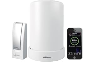 TECHNO LINE Technoline MA 10040 - Pluviometro completo, gateway e sensore di pioggia radio con app gratuita per smartphone, colore: Bianco