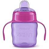 Philips Avent Educational Drip-Free Cup, 6 Months+, for Baby Girls, Soft Silicone Tip, Easy Grip, Leak-Free Design, Dish