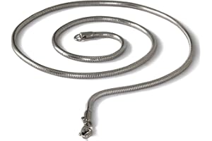 Fly Style Snake Chain Stainless Steel Silver 0.9 mm – 1.2/2/3 mm – Necklace for Men and Women – 41–76 cm