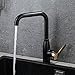 Produktbild POP Wasserhahn Küche Einhandmischer für Küchen Spüle Chrom Schwarz Geschirrbrause Federbrause Mischbatterie Küchenarmatur Spültisch Armatur