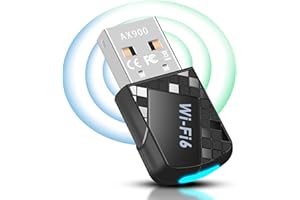 PIXELURE Adaptador Bluetooth WiFi USB 2.0 AX900Mbs, Bluetooth 5.4 WLAN Stick WiFi6 para PC, Dual Band Internet Stick (5,8 GHz/2,4 GHz), Plug and Play para PC/Desktop / Laptop Win10/11