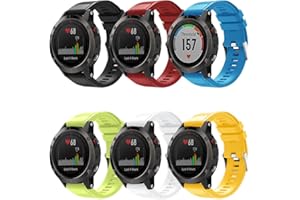 TOPsic Bracelet Fenix 5/Fenix 5 Plus, Bracelet de Montre 22mm Bande Remplacement en Silicone pour Fenix 5/5 Plus/Fenix 6/6 Pro/Fenix 7/Fenix 7 Solar/Approach S60/Quatix 5/Forerunner 935/945/Instinct