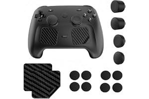SKEIDO Silicone Grip Set for Steam Controller 2 (2026) –3 Heights for Touchpad Sticker 2 Thicknesses for Rear Button Pads Thumbstick & Joystick Cap Accessories black