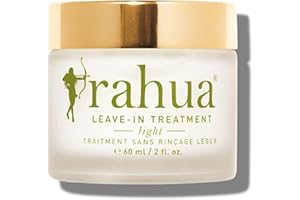 RAHUA Permiso de tratamiento Luz 2 Fl oz, Protectante de calor anti-frizz sin peso para cabello lustroso saludable, humectante de cabello natural que fortalece y suaviza el cabello.