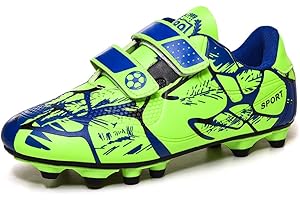 RIAWEXEN Football Shoes Boys Trainers Kids Football Boots Girls Low Top Non-Slip Football Training Shoes Unisex Children Soccer Shoes for Outdoor