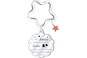 JRZDFXS Meilleure Amie Porte-clés Amitié pour Toujours Bestie Cadeau D'anniversaire Longue Distance Souvenir Porte-clés Cadeau d'anniversaire pour Amie Cadeau de fin d'études universitaires Noël