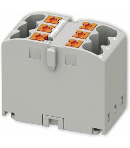 PHOENIX CONTACT PT 1,5/S-QUATTRO doorgangsklem, grijs, 500 V, 17,5 A, 4 aantal aansluitingen, 0,14 mm² - 1,5 mm² doorsnede, push-in-aansluiting, 50 stuks