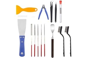YTUGIL 23 teiliges Reinigungs- und Entfernungswerkzeug für 3D-Druckerdüsen. Enthält Spatel, Drahtbürste, Diamantfeilen, Reinigung Nadeln und mehr. Ideal für die Wartung Ihres 3D Druckers