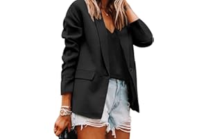 OADOBKICE Blazer Manga Larga Mujer Blazer Casual Mujer Blazer Negro Traje Talla Grande Mujer Fitness Blazer Regular Cardigan Slim Fit Blazer Original Mujer Blazer Primavera Blazer