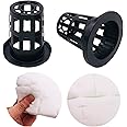 BIPY 96pcs Hydroponic Planting Net Pot Cups with Sponge Plastic Mesh Pot Basket Garden Planting Grow Clone Bucket Containers (Black)