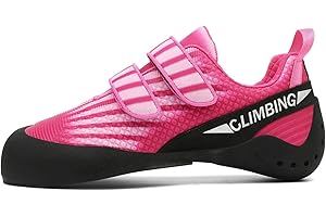 BLISSBUILT Chaussure d'escaladee pour Hommes Femmes,Chaussons d'escalade pour Adolescents,Chaussures d'escalade d'intérieur,Chaussures compactes,Chaussures de Sport Respirantes et antidérapantes pour débutants