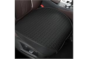 JNNJ 2 Pièces Coussin De Siège Avant De Voiture, Coussin pour Siège Avant Voiture avec Fond Antidérapant, Protecteur Sièges De Voiture Avant Doux Confort, Housse Siège Auto pour Camion SUV(Noir)