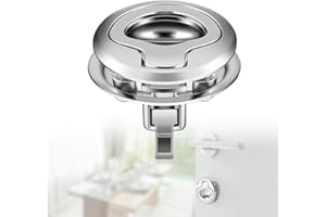 WARMHAND Loquet de trappe affleurant, Loquet à clapet en acier inoxydable Serrure de trappe de pont marine 1.8inch Anneau Poignée Flush Pull Hatch Locker Latch pour quincaillerie de bateau marin RV Yacht