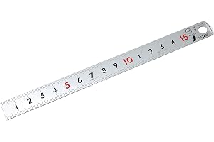 Shinwa 13131 Rostfritt Stål Linjal 15 cm Med Pickup - Metall Snickerilinjal by FAMEX 12523