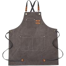 Tablier De Cuisine SUPRBIRD Avec 3 Poches - Réglable Homme/Femme, Pour BBQ, Restaurant, Jardin
