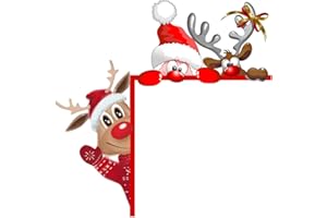 ASHLEYZJ Türrahmen Deko Weihnachten, Lustige Weihnachten Türecke Holz Dekoration, Weihnachten /Weihnachtsmann/Schneemann Geschenke Türdeko Weihnachten,für Die Dekoration Von Türrahmen, (2B-A, Einheitsgröße)