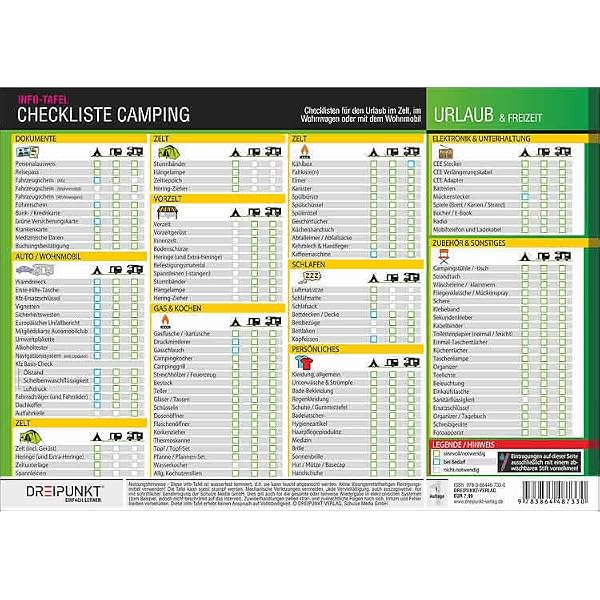liste zelten Packliste Camping: Checklisten und Tagesplanung für deine nächste Campingreise : Design, Umeeå Bücher E-Bike Fahrrad Trekking City Category:Kinder Jugend Fahrräder_27.2X200 mm Aluminium Austattung:PRO