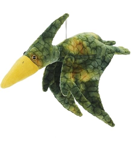 Keel Toys KEELECO Peluche Pterodattile 38 Cm - Giocattolo Morbido Realizzato Al 100% In Plastica Riciclata, Ecologico Per Bambini