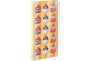 AODUKE 15 Slots Magnetic Closure TF Card Holder Micro SD Card Case, Micro SD TF Card Bamboo Storage Box Manager, TF Storage rack-15TF-Z