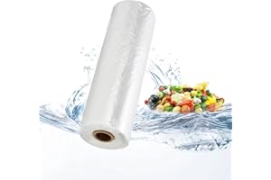 AMD NEXUS Polythene Bags on a Roll Fruit Vegetable Clear Plastic Butchers Counter Bags Polythene Counter Bags Fruit/Veg/Food/Meat | 9" x 14" x 18" | (2 Rolls)