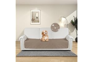 DUJUIKE Wasserdichter Sofabezug für Hunde, 100% wasserdichte Hundedecke, Sofaschutz, Bettdecke mit Antirutschpartikeln, Möbelschutz für Hunde, Katzen und Haustiere (Metallisches Braun, 76-180cm)