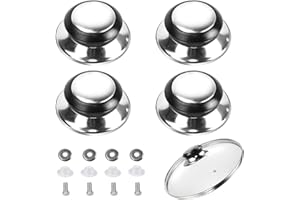 DOUSELLA 4 Pezzi Pomello Universale di Ricambio per Coperchio Pentola in Acciaio Inox Cucina Manopole Coperchio Manopola per Coperchio di Vetro Pentola Manico del Coperchio per Utensili da Cucina
