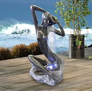 LED Gartenbrunnen Zimmerbrunnen 101x52x43cm 'Anmutige Schönheit