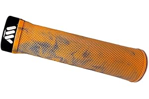 All Mountain Style | Poignée VTT | Model Berm Grip | Légèreté et Grip pour Velo | s'adapte à Tous Les Guidons | 135 mm - 100 g | Double Motif, Double Densité | Accessoire Idéal por VTT
